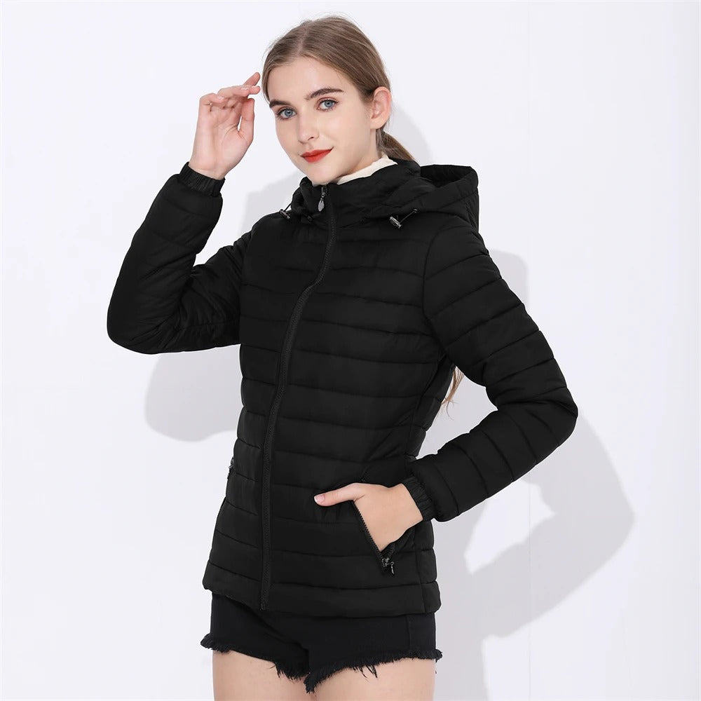 Berit - Entendaunen-Winterjacke mit Kapuze für Frauen