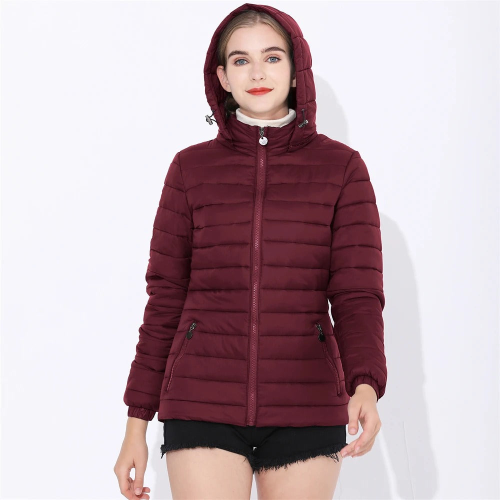 Berit - Entendaunen-Winterjacke mit Kapuze für Frauen