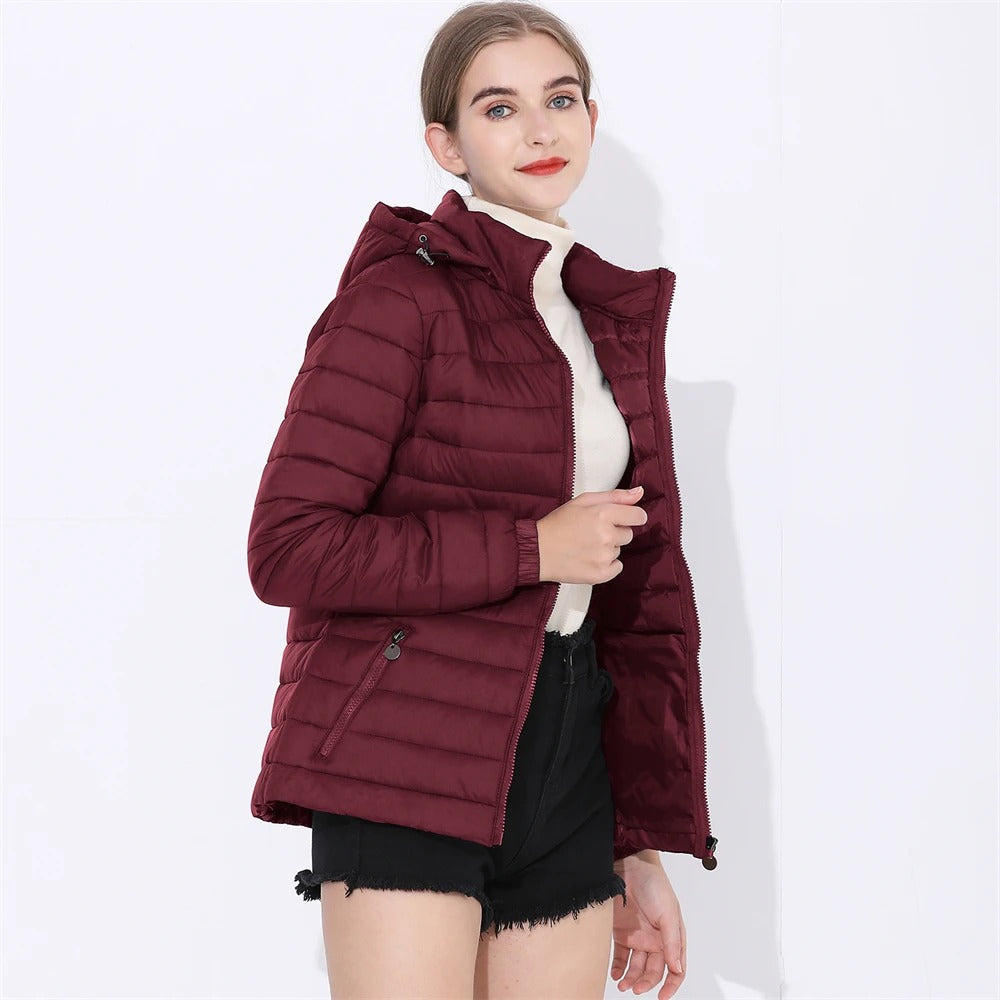 Berit - Entendaunen-Winterjacke mit Kapuze für Frauen