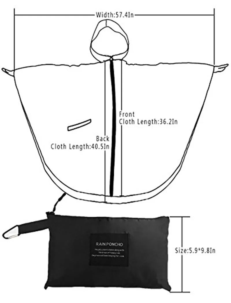 Quinn – Unisex-Wasserdichter Poncho für Outdoor-Aktivitäten