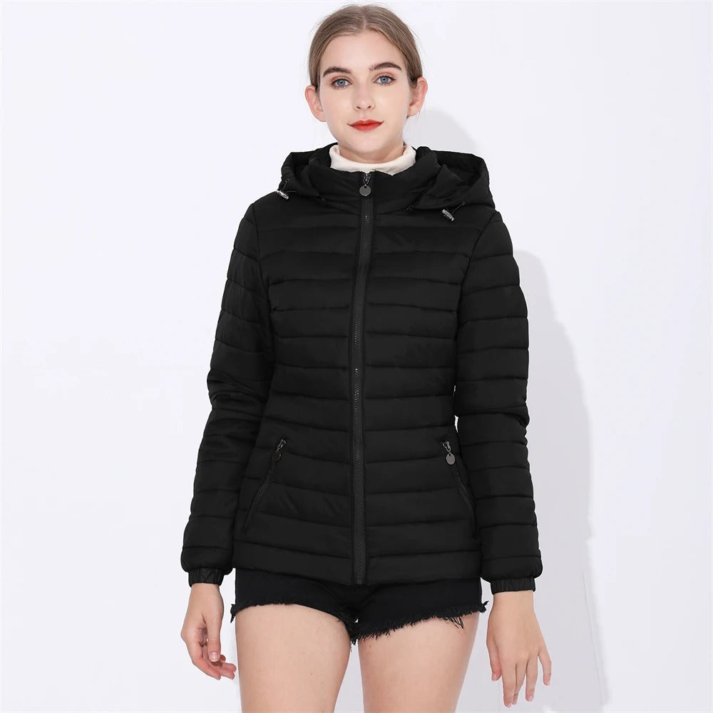 Berit - Entendaunen-Winterjacke mit Kapuze für Frauen