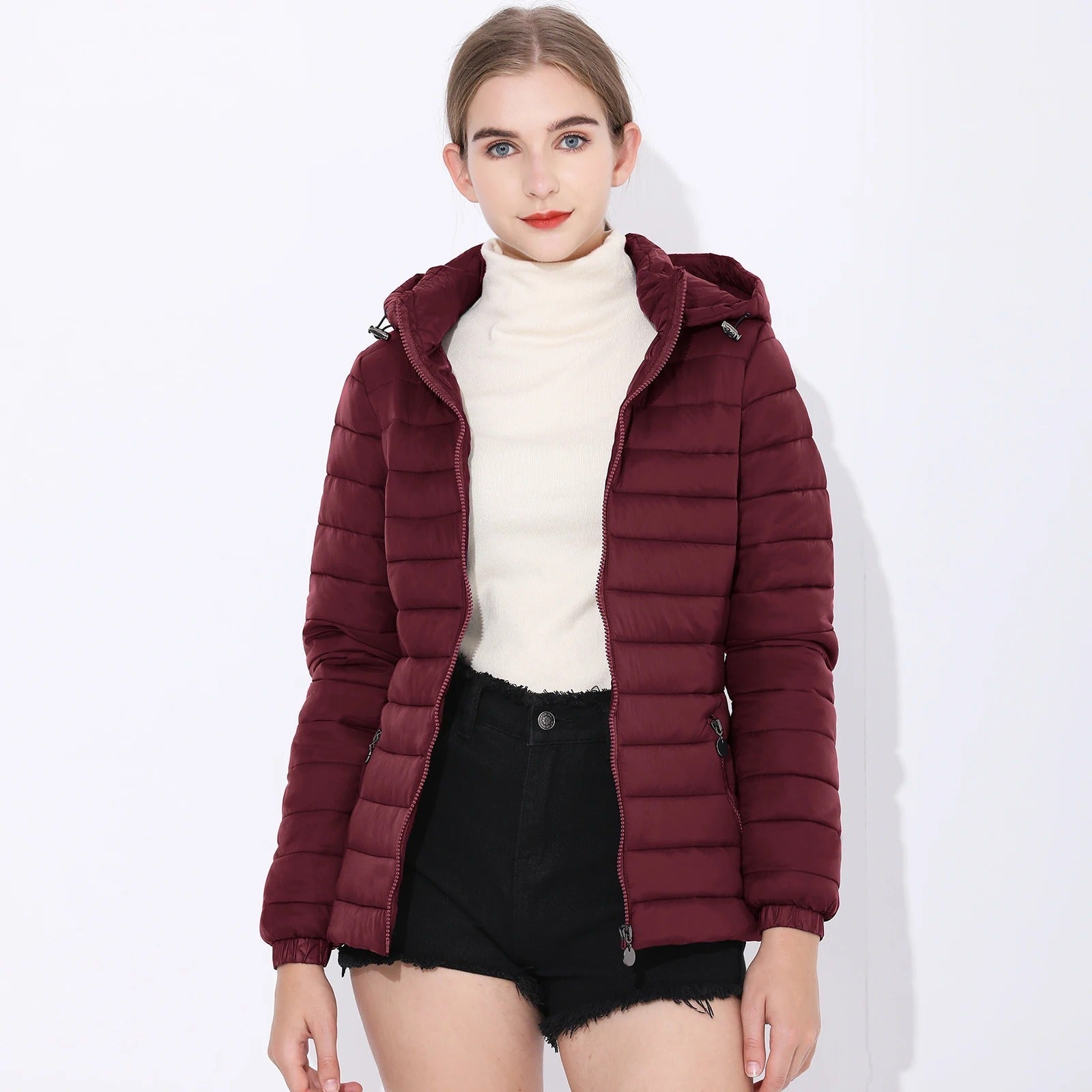 Berit - Entendaunen-Winterjacke mit Kapuze für Frauen