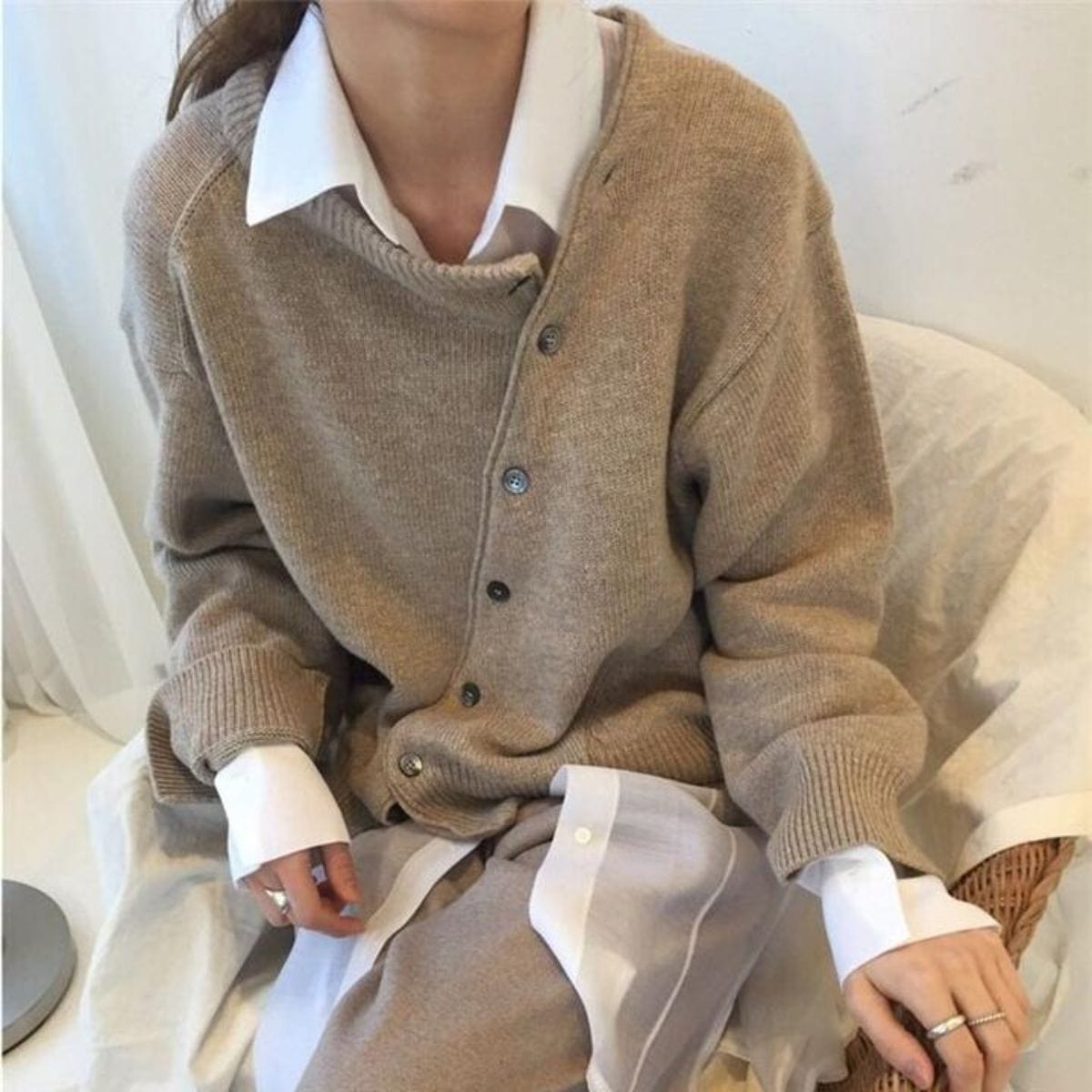 Elspeth - Luxuriöser Kaschmirmantel Mit Knopfdetails