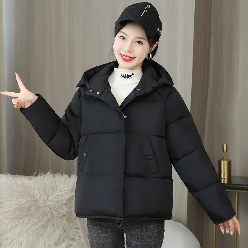 Lisa - Gefütterte Puffer-Winterjacke mit Kapuze für Frauen