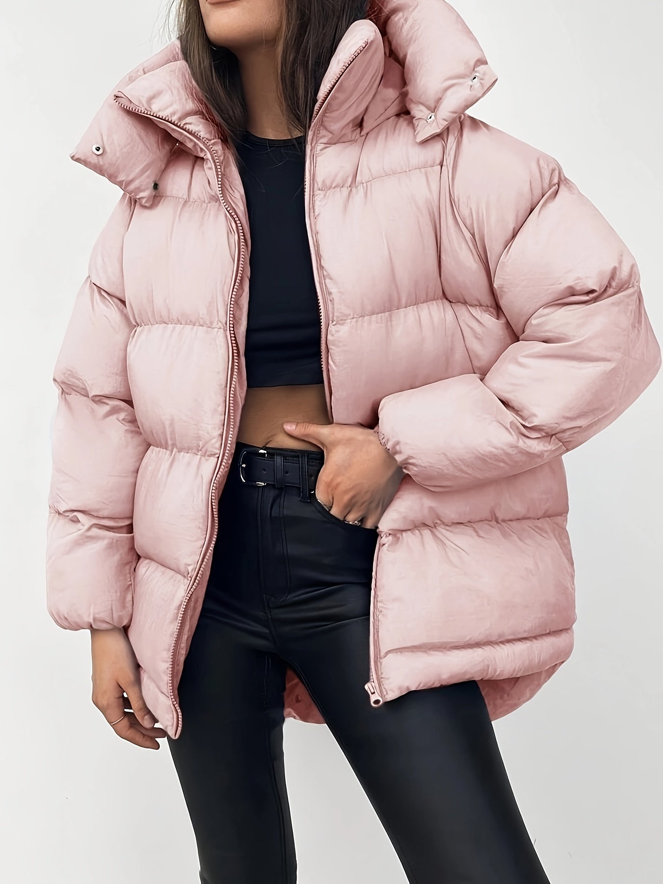 Evelynn | Elegante Puffer-Winterjacke mit Kapuze für Frauen