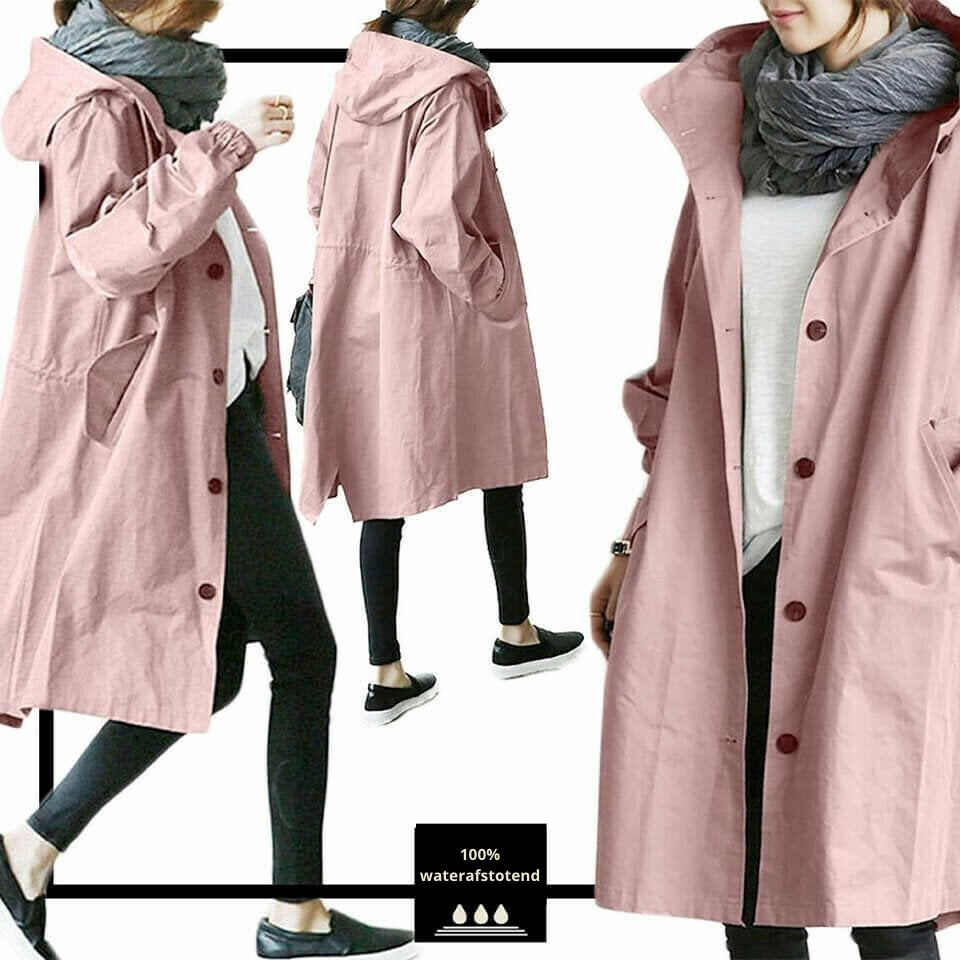 Hazel - Windjacke Mit Knöpfen Und Kapuze Für Damen