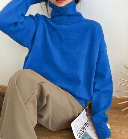 Eleganter Rollkragenpullover für Damen