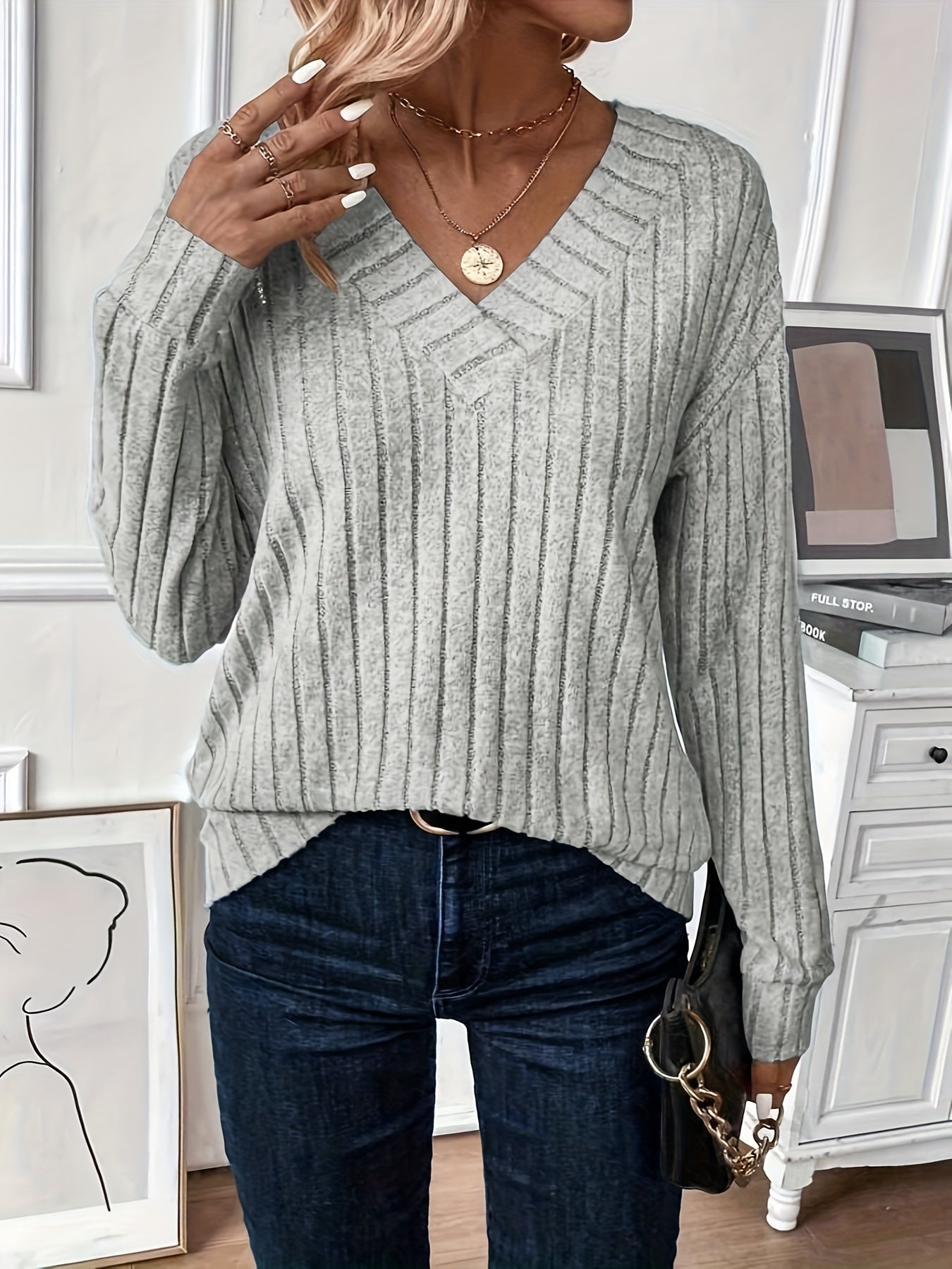 Diane – Gemütlicher und Stilvoller Lässiger Langarm-Pullover für Damen