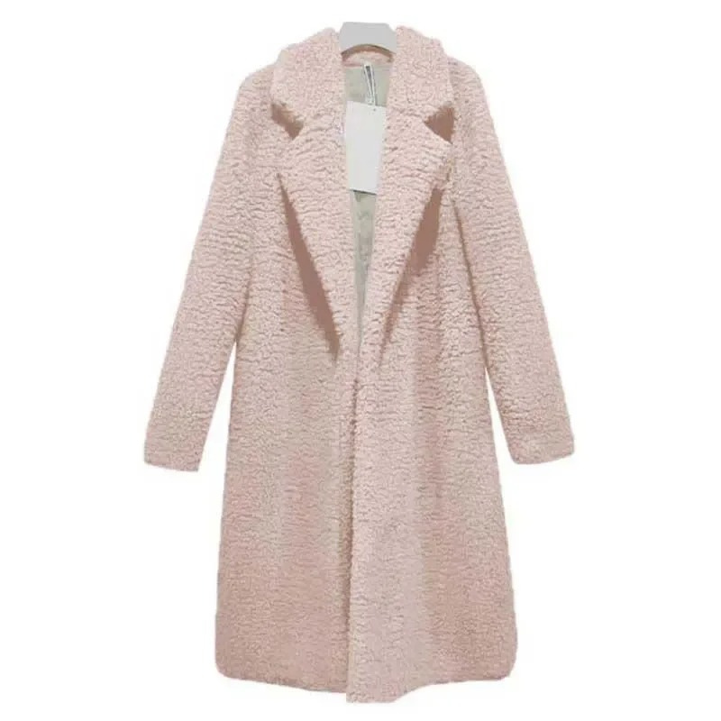 Cynthia - Stilvoller Langer Teddy-Fleece-Mantel für Kalte Wintertage für Damen