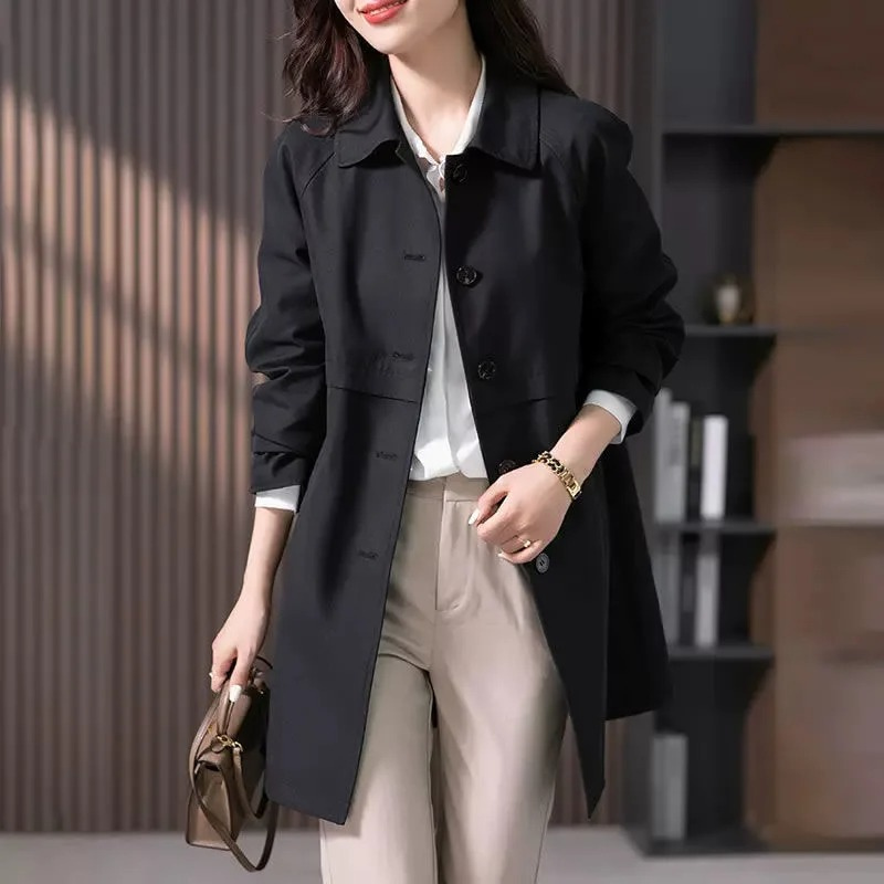 Joricel – Stilvoller Kurzer Trenchcoat mit Ein-Knopf-Verschluss für Damen