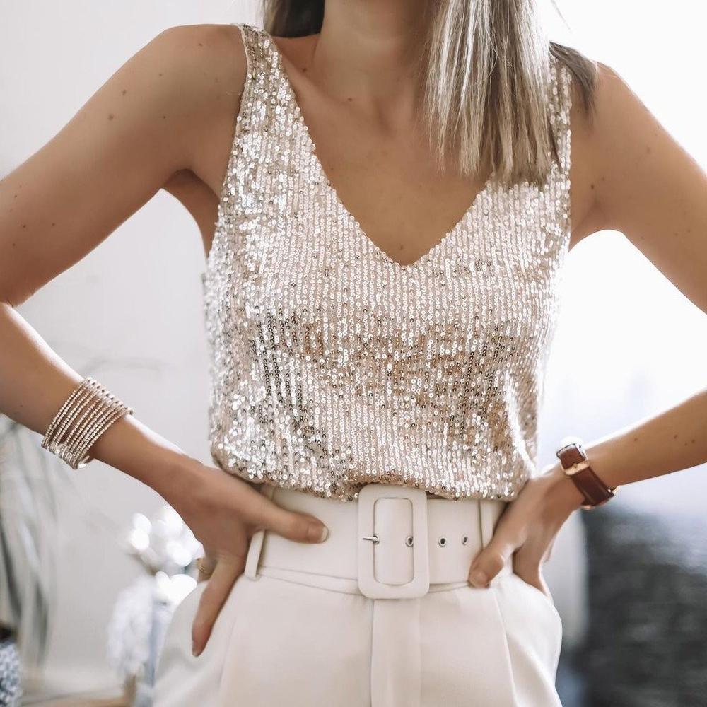 Funkelnde Eleganz Oberteil für Damen