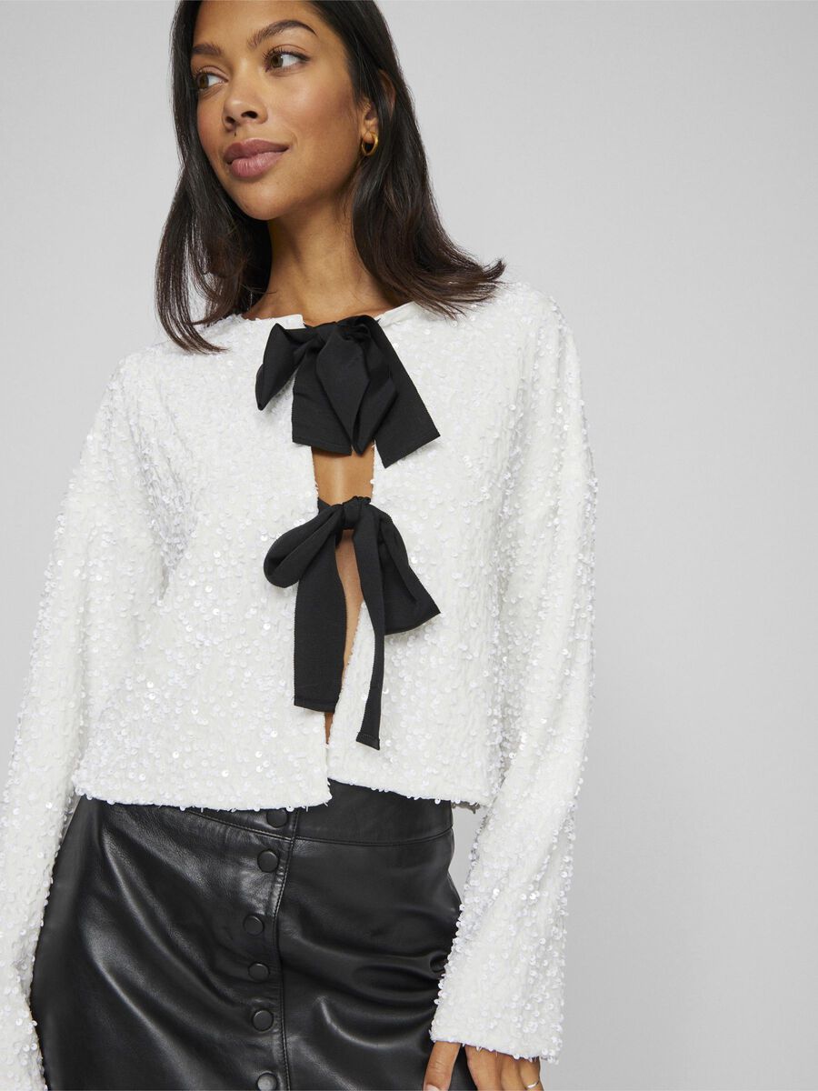 Alfonsine | Paillettenbluse mit Schleife