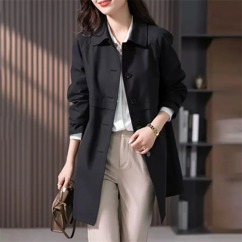 Joricel – Stilvoller Kurzer Trenchcoat mit Ein-Knopf-Verschluss für Damen