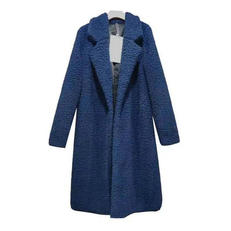 Cynthia - Stilvoller Langer Teddy-Fleece-Mantel für Kalte Wintertage für Damen