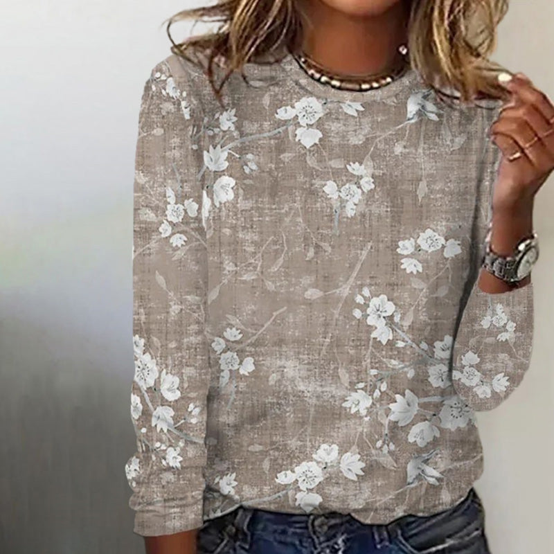 Aline-Vintage T-Shirt mit Blumenmuster