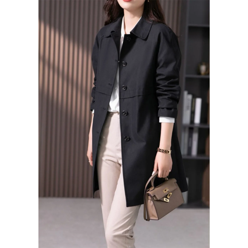 Joricel – Stilvoller Kurzer Trenchcoat mit Ein-Knopf-Verschluss für Damen