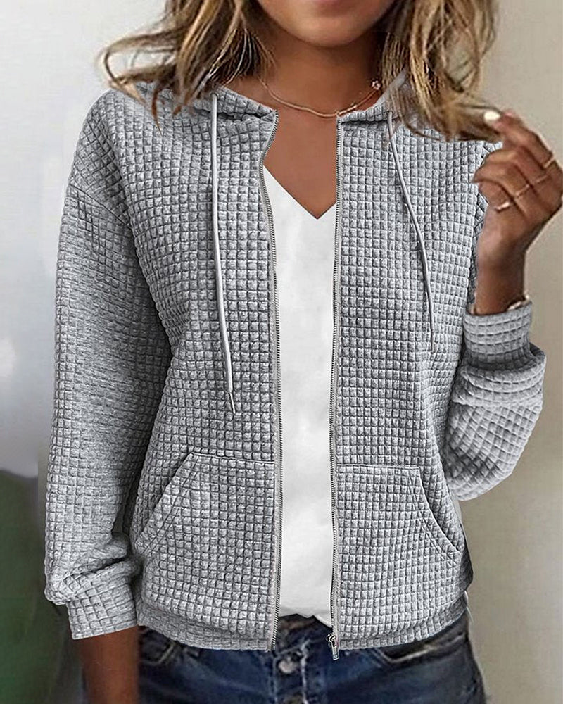 Cassy - Lässige Jacke Mit Taschen Und Kordel