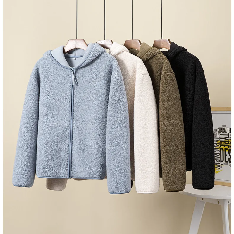 Wendy – Gemütliche Winter-Fleece-Hoodie mit Reißverschluss und Langarm für Damen