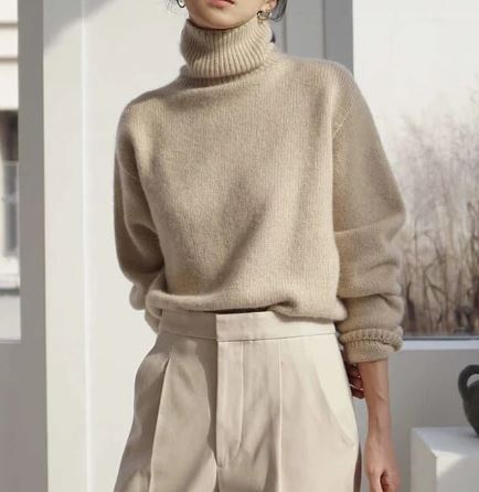 Eleganter Rollkragenpullover für Damen