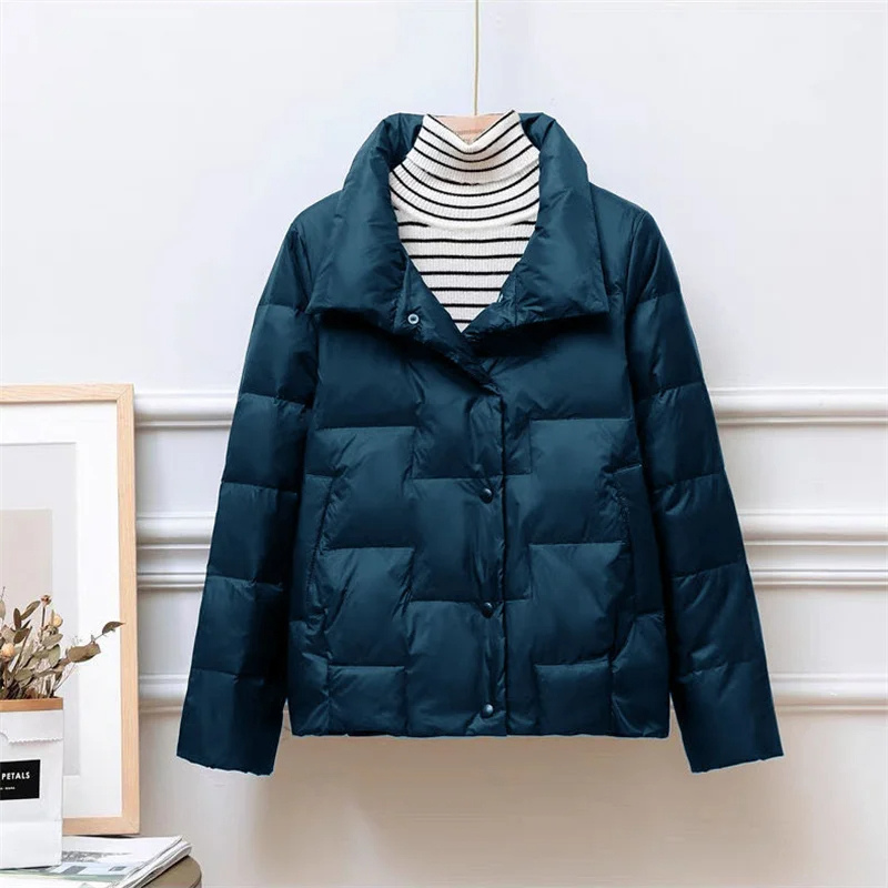 Cynthia - Gestepptes Knopf-Down-Jacke für Herbst und Winter für Damen