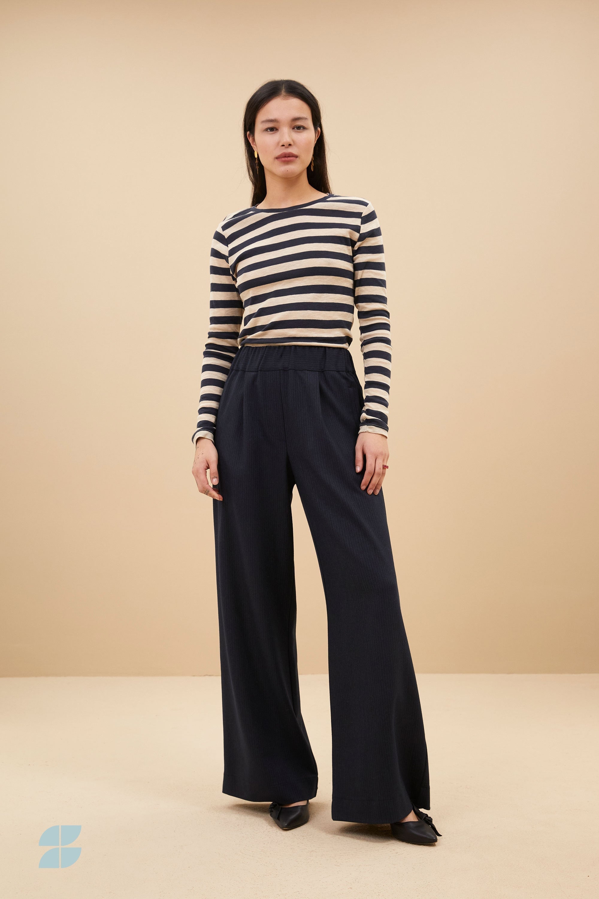 Odelith | Gestreiftes Damen Langarmshirt