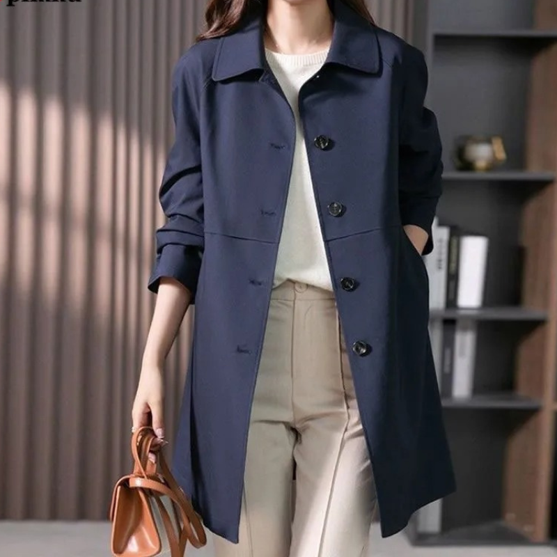 Joricel – Stilvoller Kurzer Trenchcoat mit Ein-Knopf-Verschluss für Damen