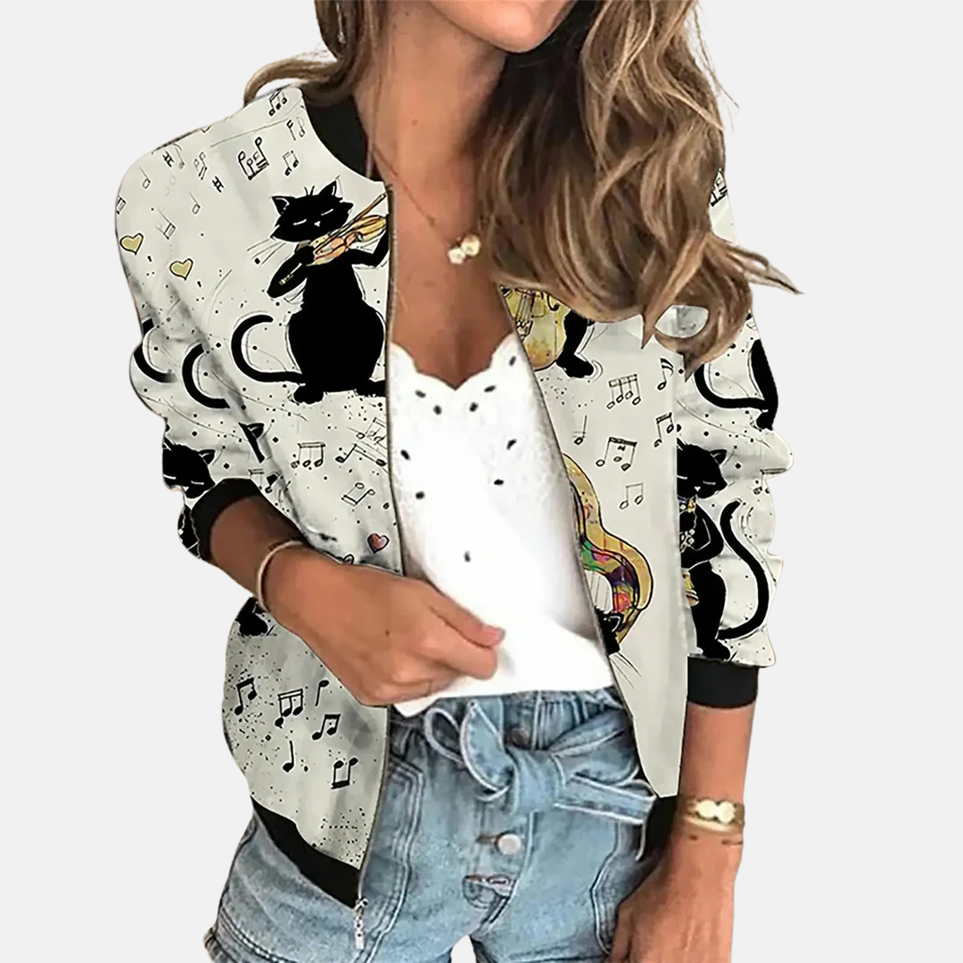 Alveria | Retro Print Kurzjacke
