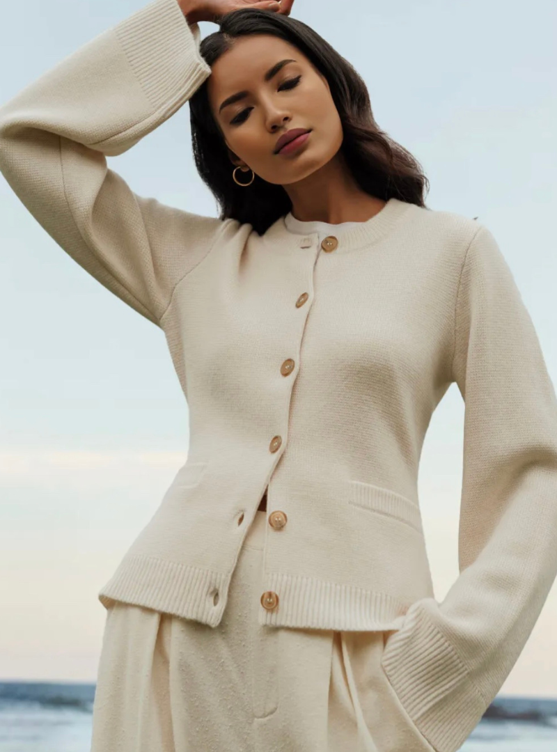 Ashley Weicher Knopf-Cardigan