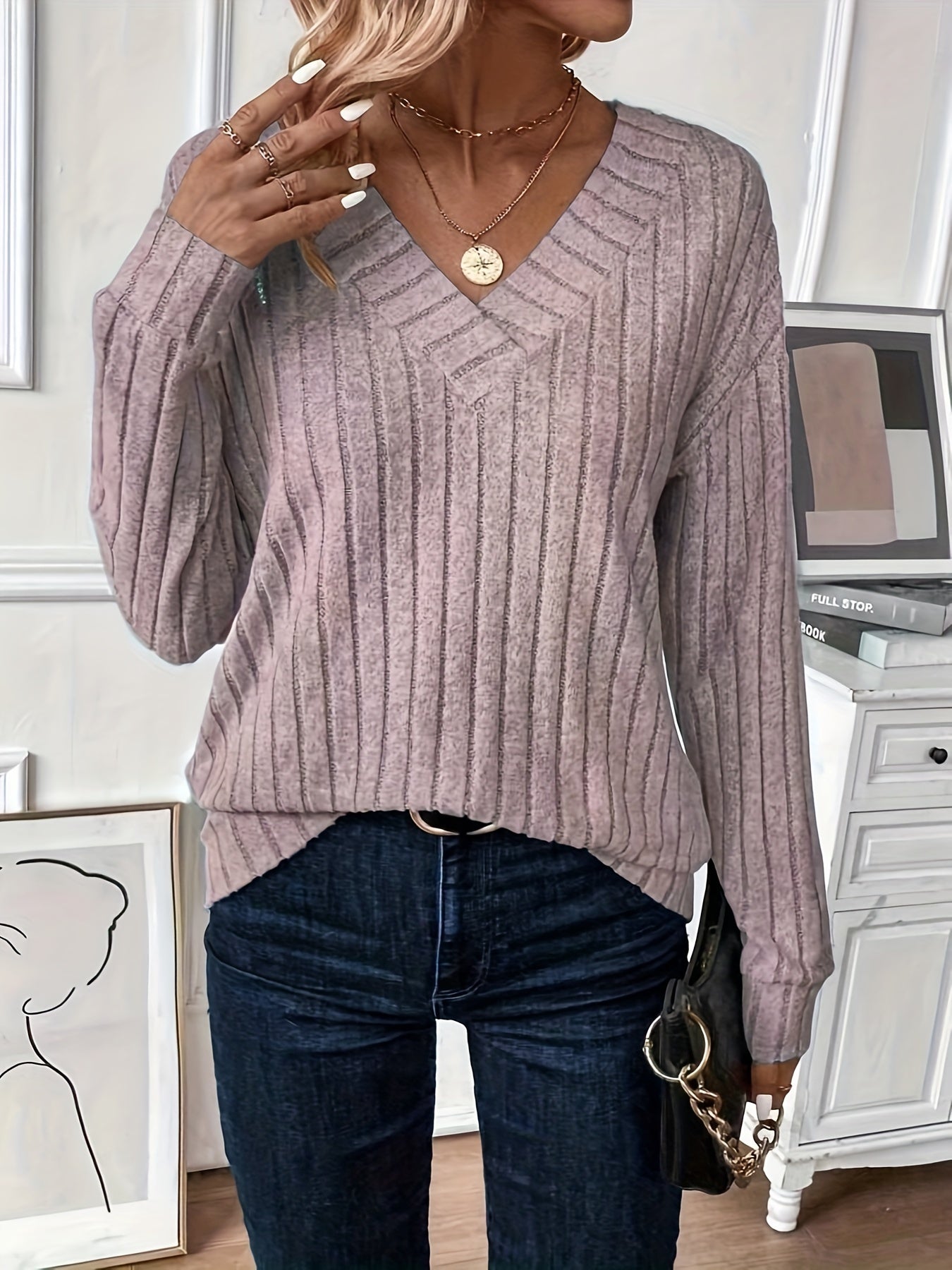 Diane – Gemütlicher und Stilvoller Lässiger Langarm-Pullover für Damen