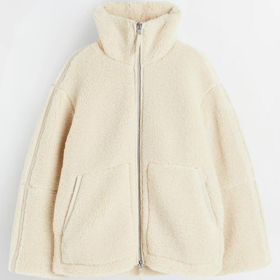 Amila | Schicker Mantel in Übergröße für Frauen mit Textur