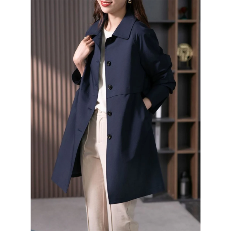 Joricel – Stilvoller Kurzer Trenchcoat mit Ein-Knopf-Verschluss für Damen