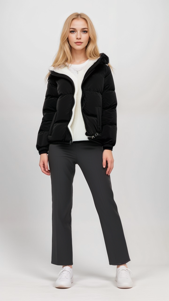 Marleisha | Warme Reißverschluss-Winterjacke