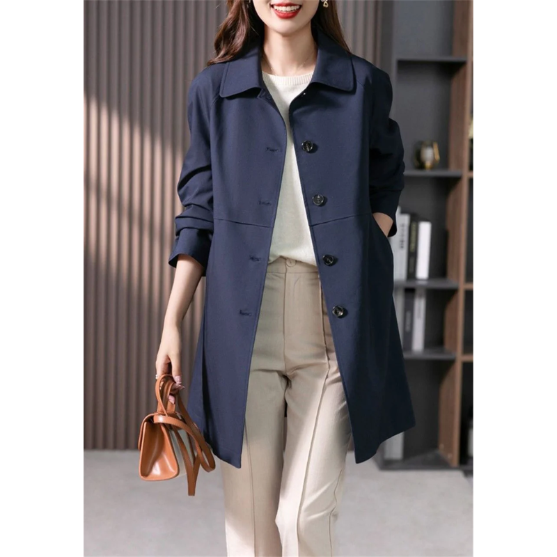 Joricel – Stilvoller Kurzer Trenchcoat mit Ein-Knopf-Verschluss für Damen