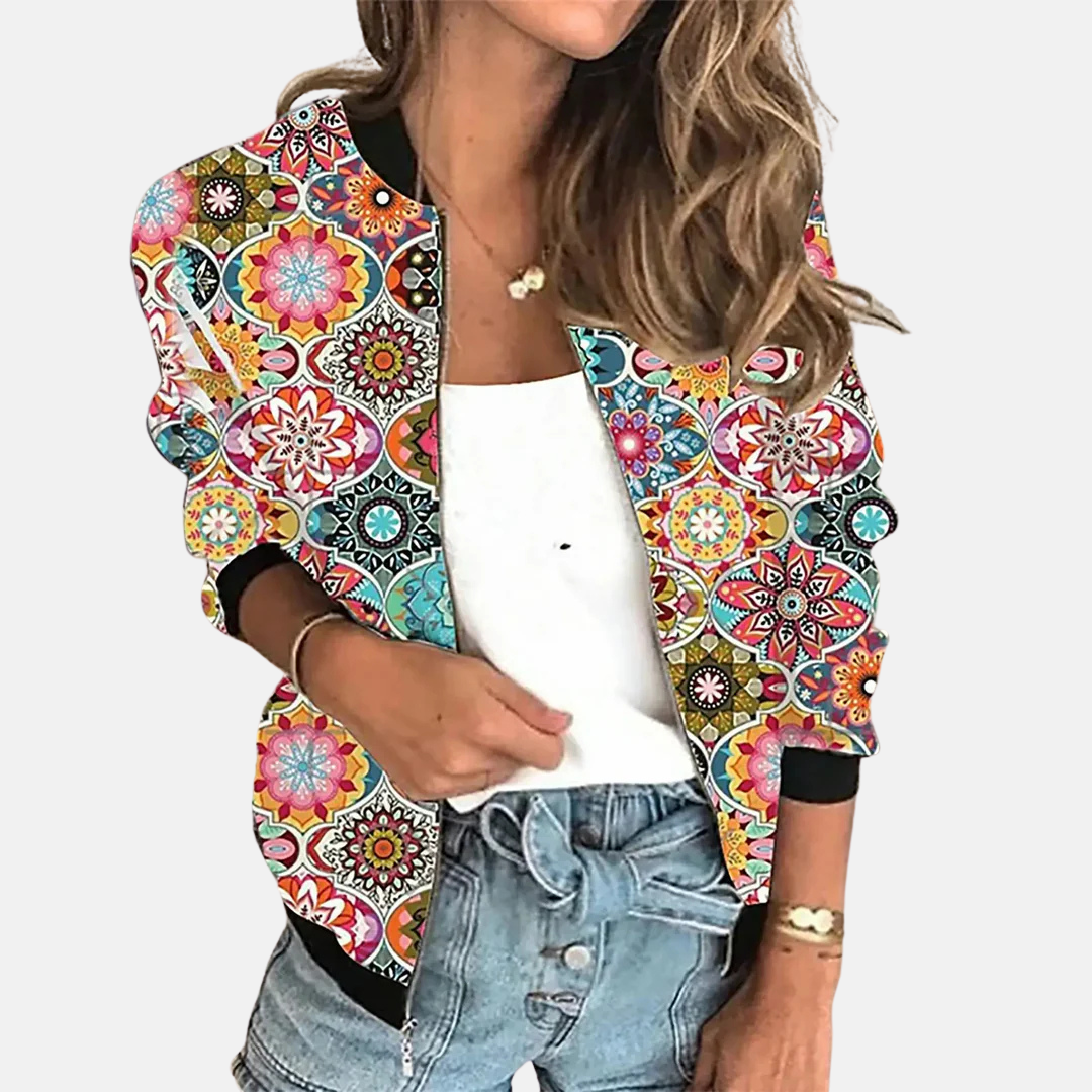 Alveria | Retro Print Kurzjacke