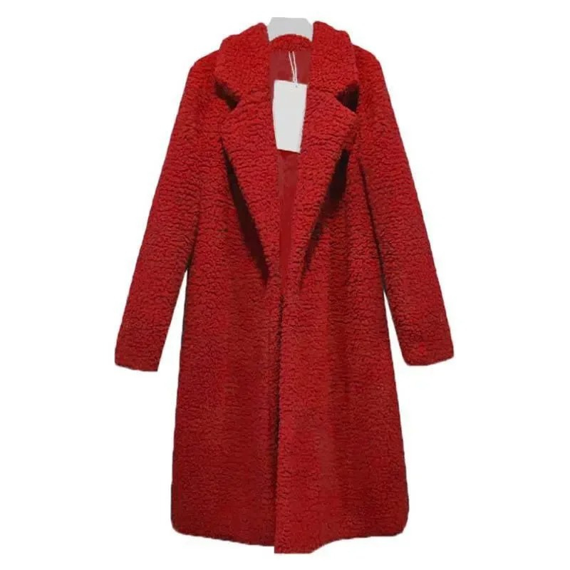 Cynthia - Stilvoller Langer Teddy-Fleece-Mantel für Kalte Wintertage für Damen