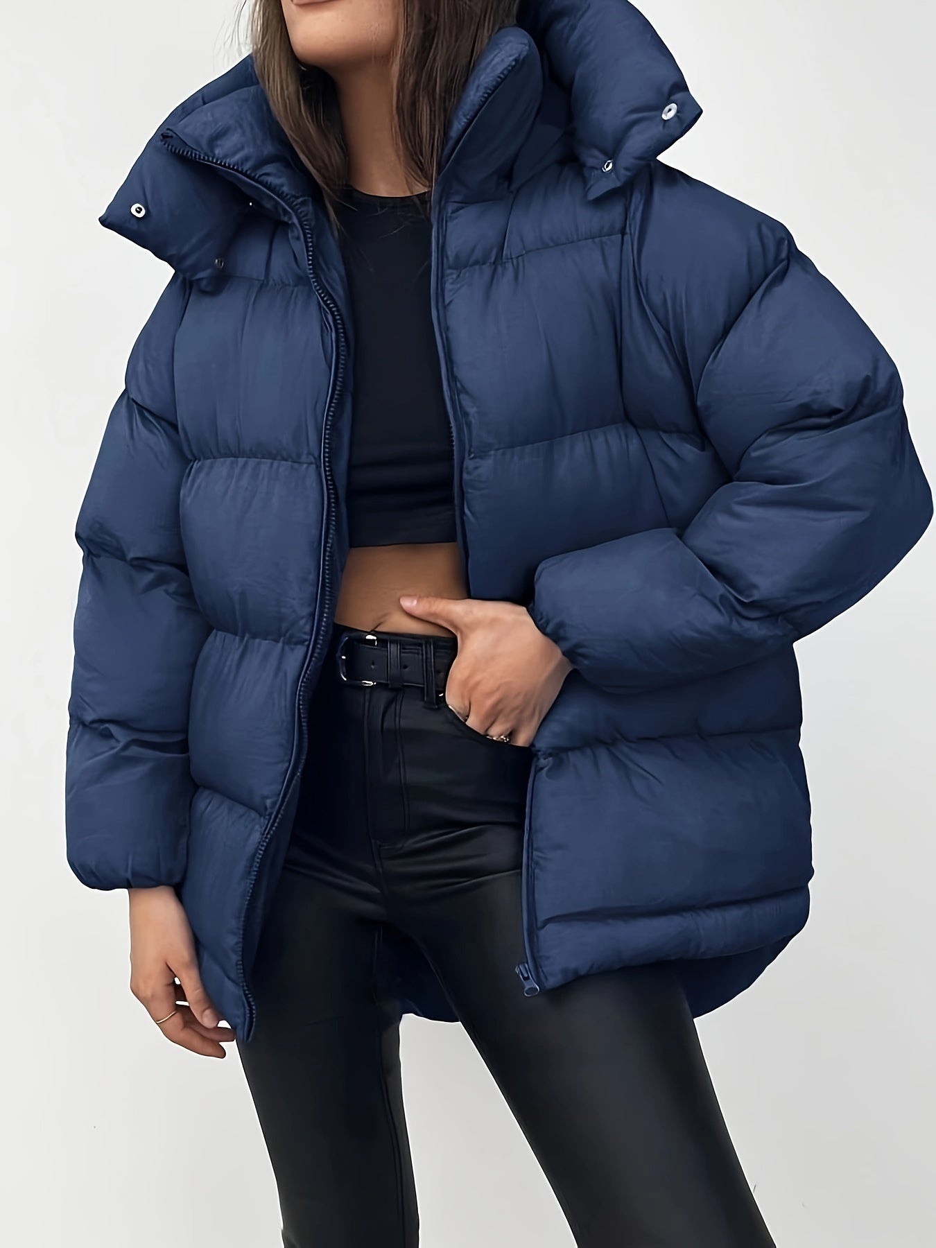 Evelynn | Elegante Puffer-Winterjacke mit Kapuze für Frauen