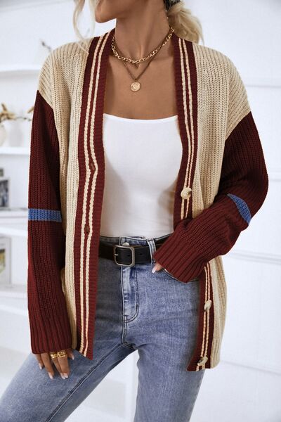 Clarice – Stilvolle Herbst-Button-Up-Strickjacke für Damen