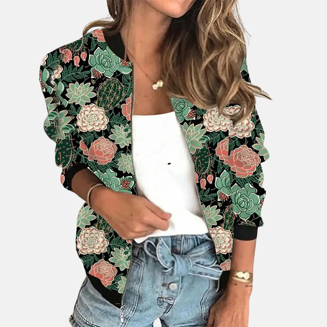 Alveria | Retro Print Kurzjacke