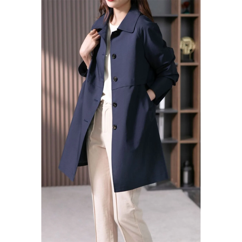 Joricel – Stilvoller Kurzer Trenchcoat mit Ein-Knopf-Verschluss für Damen