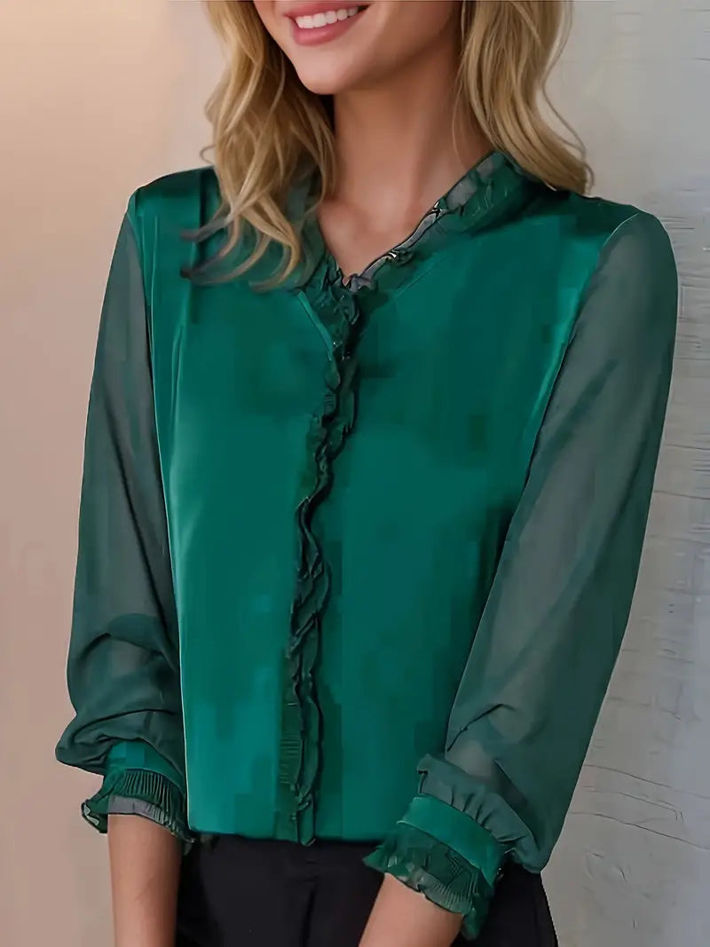 Fenella | Elegante Damenbluse mit langen Ärmeln