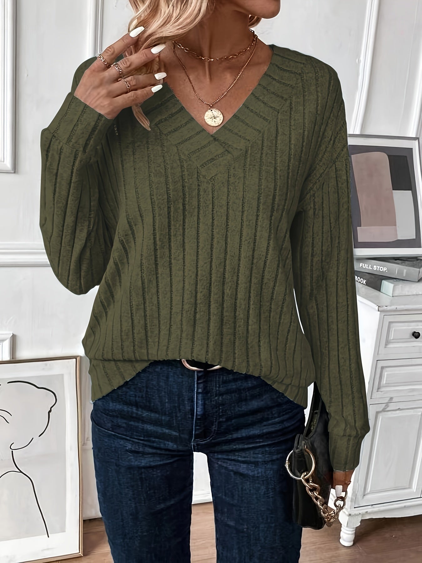 Diane – Gemütlicher und Stilvoller Lässiger Langarm-Pullover für Damen