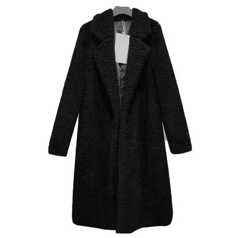 Cynthia - Stilvoller Langer Teddy-Fleece-Mantel für Kalte Wintertage für Damen