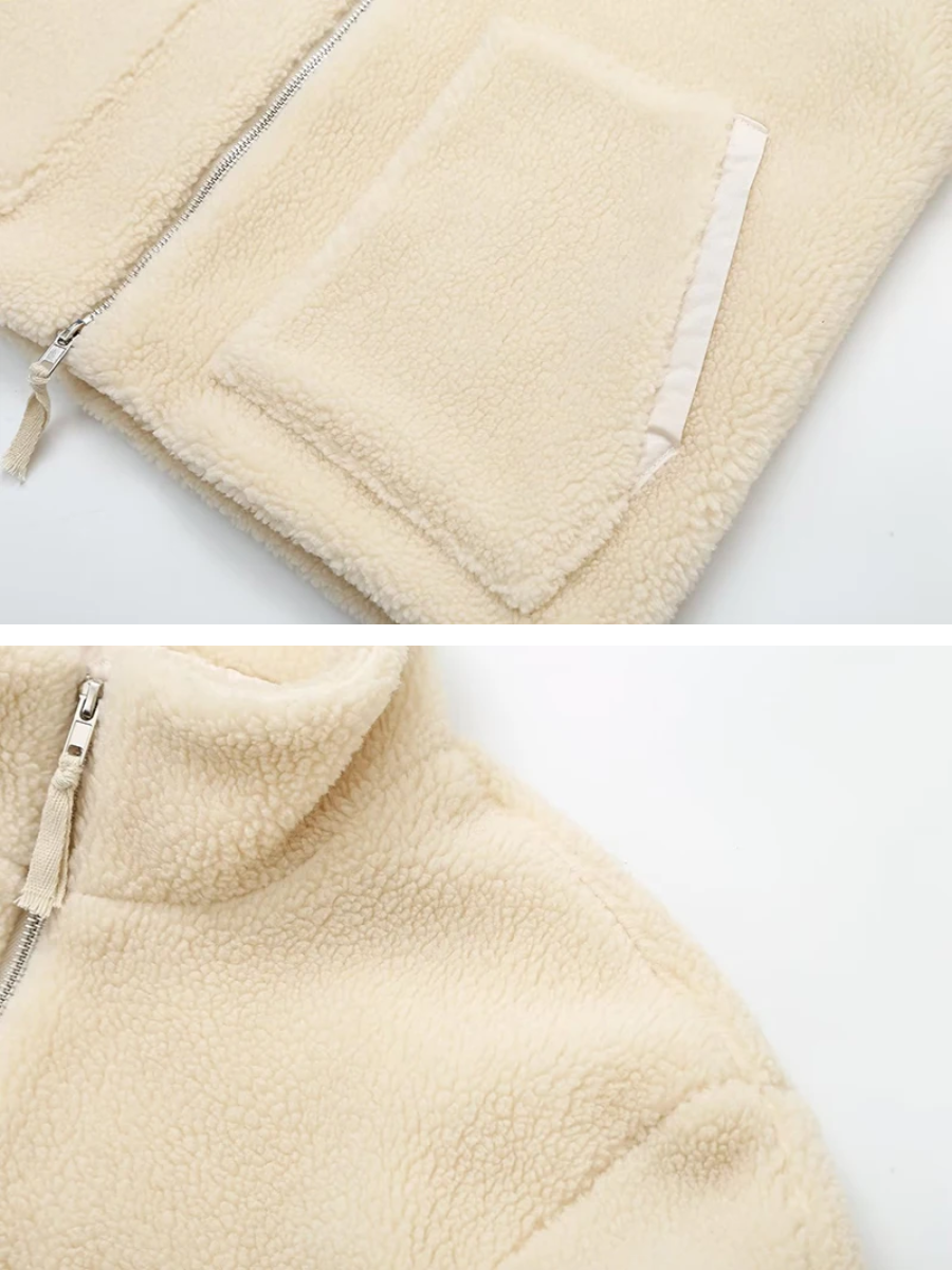Amila | Schicker Mantel in Übergröße für Frauen mit Textur