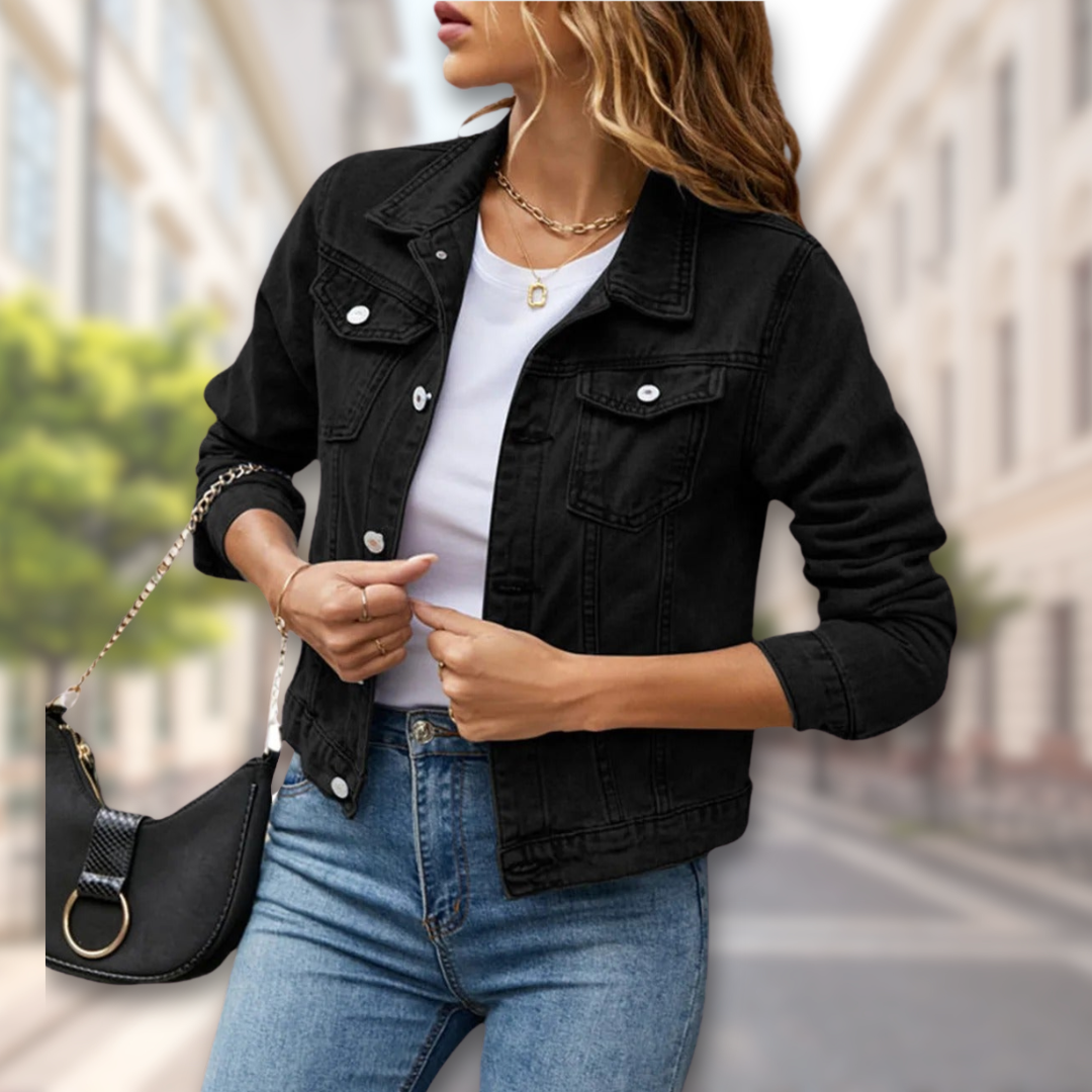 Yara - Stilvolle Jeansjacke mit Knöpfen für Frauen