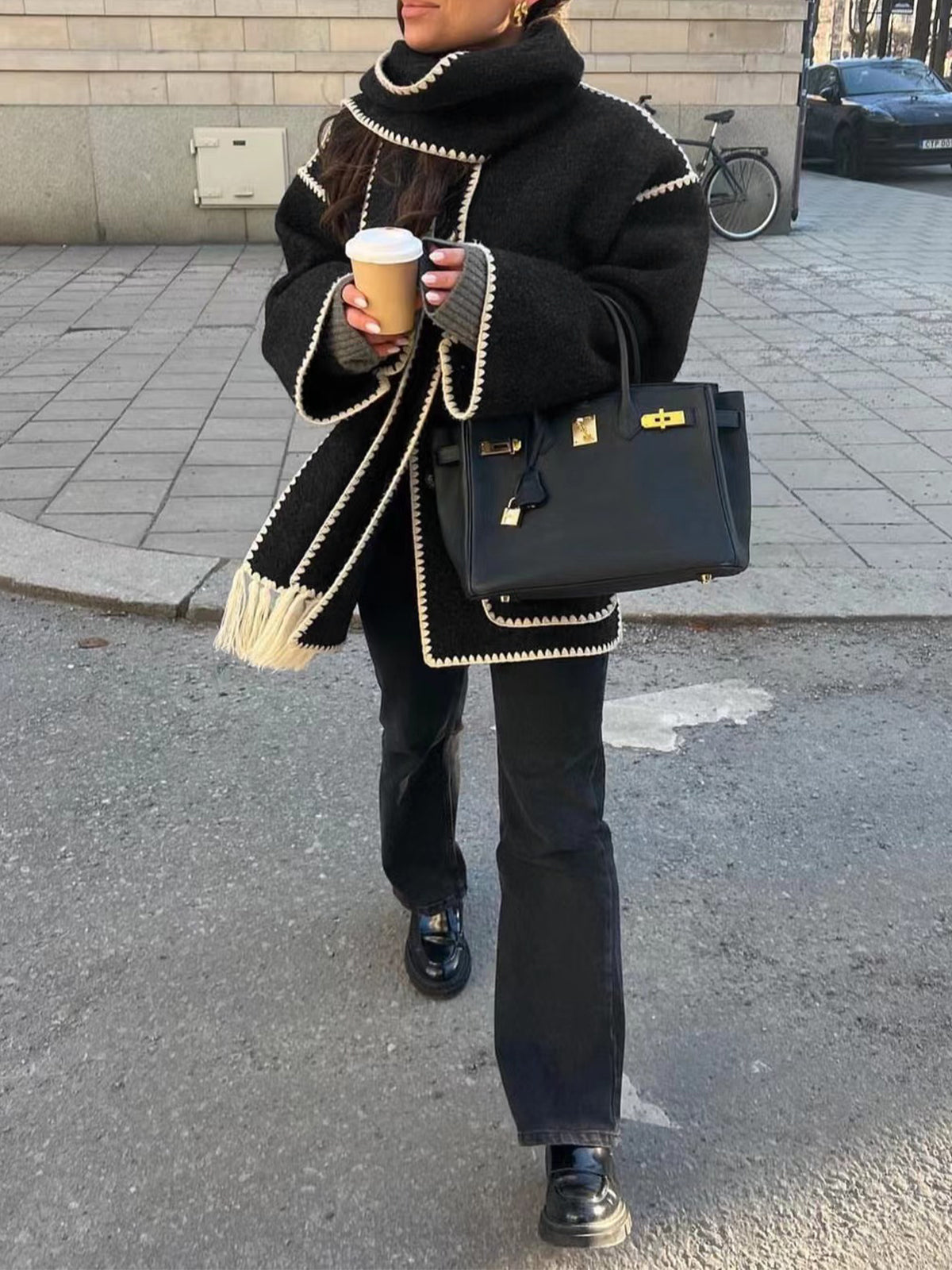 Jeannie - Eleganter und warmer Schalmantel