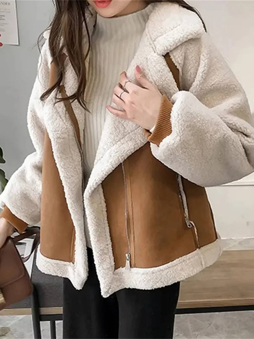 Jolanka | Damen-Teddyjacke aus Wildleder in Übergröße für den Winter