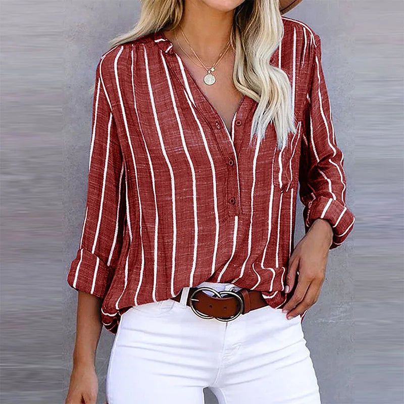 Annie | Elegante lockere gestreifte Bluse