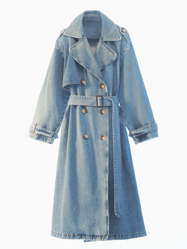 Denise - Stylischer Denim-Trenchcoat für Damen