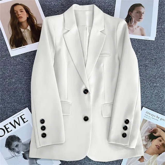 Damen Blazer mit Reverskragen und Knopfdetails