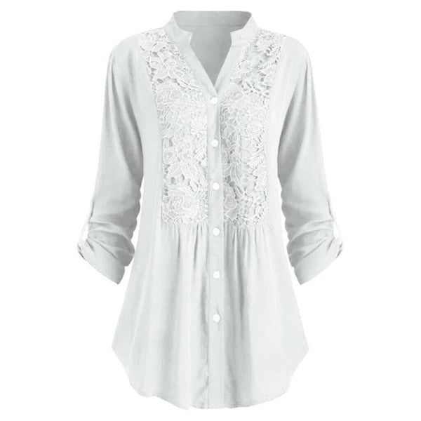 Kimberlyn | Lange Bluse mit Puffärmeln für Frauen